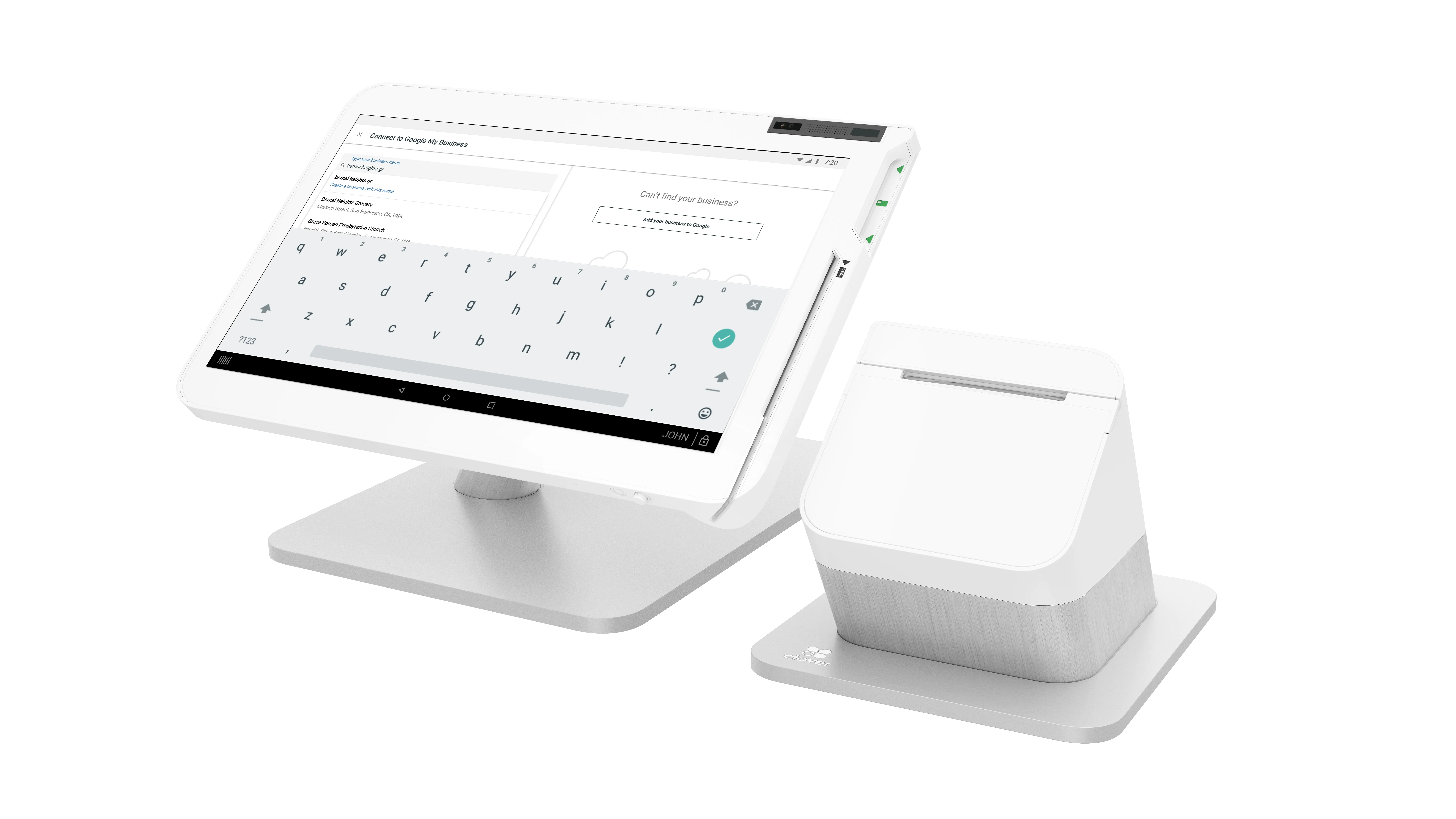 Clover Station 2 - Connect to Google My Business-Business Search screen