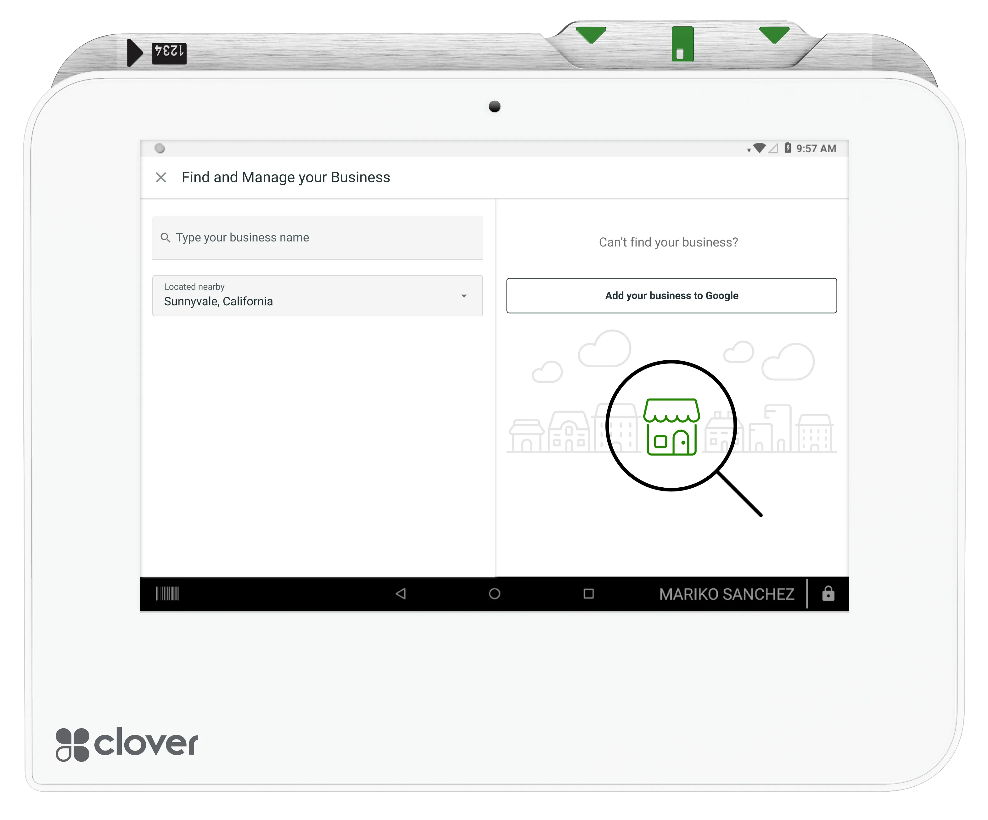 Clover Mini - Connect to Google My Business-Find and Manage your Business screen