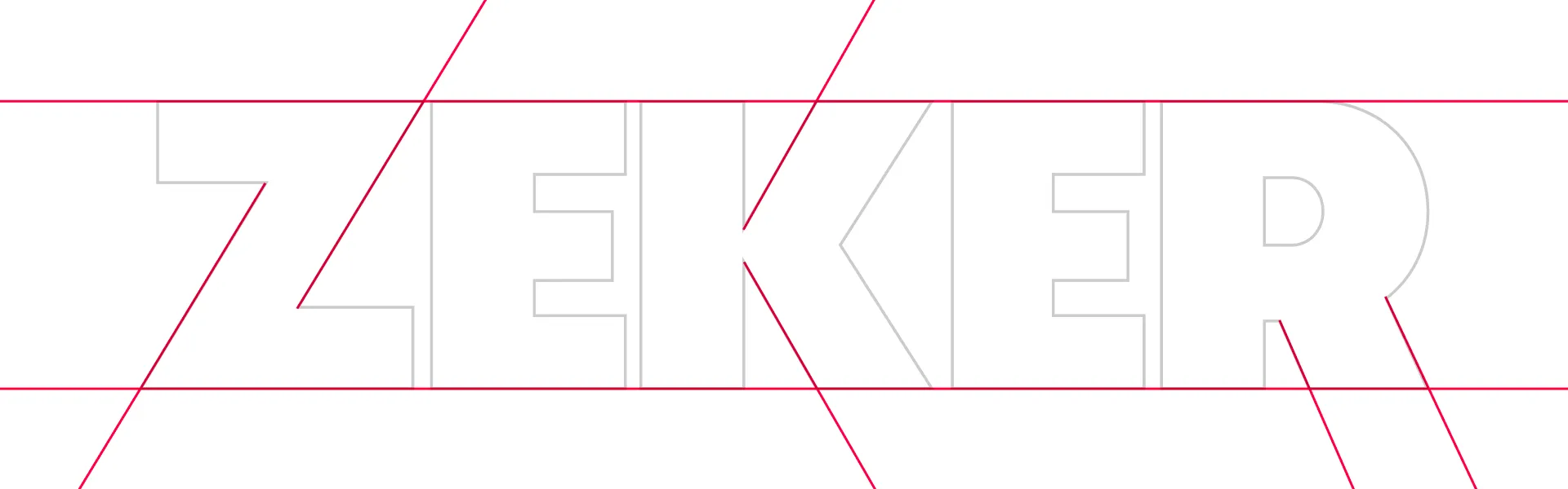 Focusing on the dynamic lines created by the letterforms of the ZEKER logotype