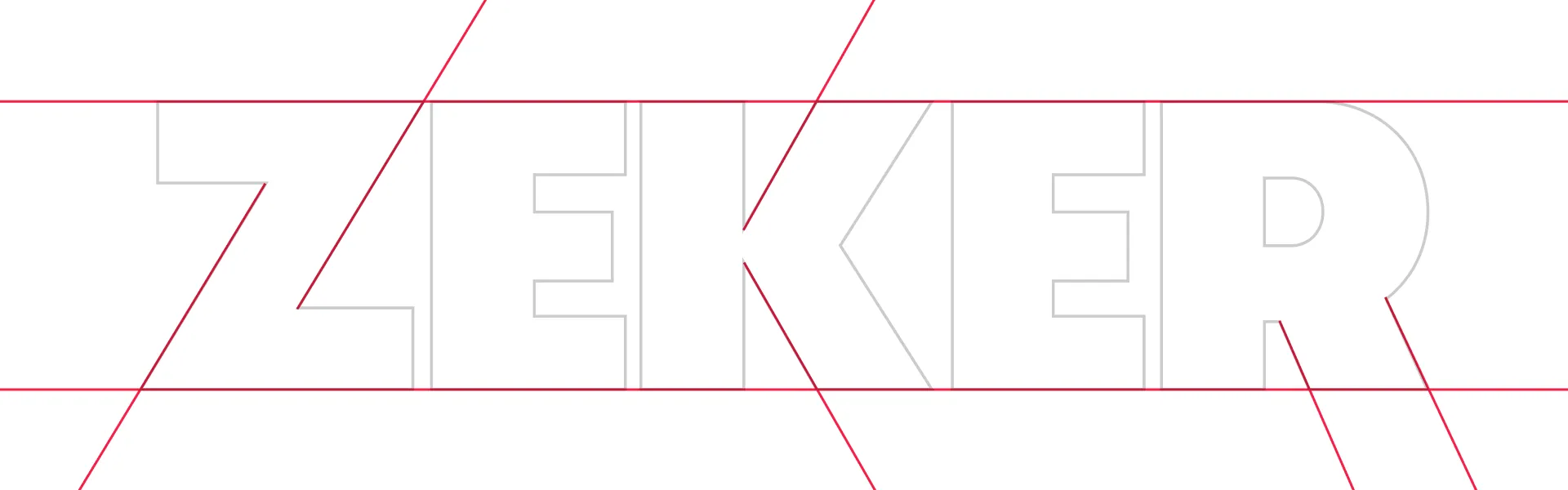 Focusing on the dynamic lines created by the letterforms of the ZEKER logotype